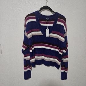 NWT Splendid eyelash style striped sweater size medium